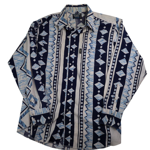 Vintage Brooks & Dunn by Panhandle Slim Aztec Pearl Snap Down Western Shirt - L