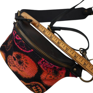 Vintage Pendleton Sugar Skull Wool Cross Body Bag - OS