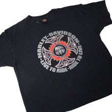 Load image into Gallery viewer, Vintage Y2k Harley Davidson Germany Tribal Flame Art Graphic T Shirt - XXL