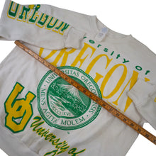 Load image into Gallery viewer, Vintage Majestic University of Oregon Ducks All Over Print Graphic Sweatshirt - L