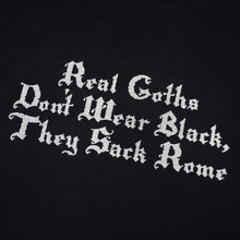 Load image into Gallery viewer, Vintage Y2k Real Goths Sack Rome Slogan T Shirt - L