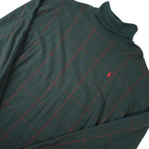 Vintage Polo Ralph Lauren Grid Pattern Turtle Neck Shirt - L