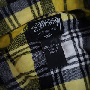 Vintage Stussy Plaid Flannel Button Down Shirt - XL