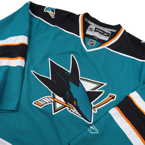 Vintage Reebok San Jose Sharks All Sewn Jersey