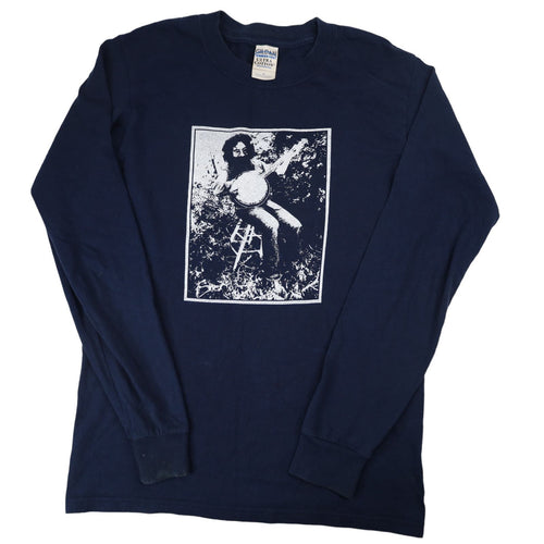Vintage Jerry Garcia Banjo Hand Logo Graphic Long Sleeve T Shirt - S