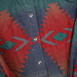 Vintage Woolrich Southwestern Aztec Print Flannel Button Down Shirt - S