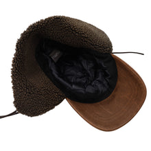 Load image into Gallery viewer, Vintage Wilson Leather Sherpa Lined Baseball Trapper Hat - M