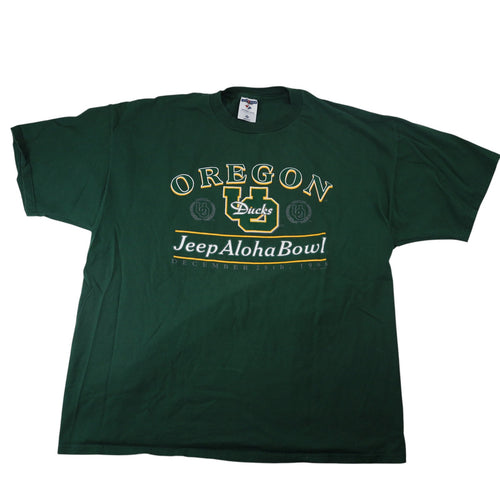 Vintage 1998 University of Oregon Ducks Jeep Aloha Bowl Graphic T Shirt - XXL