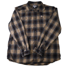 Load image into Gallery viewer, Carhartt Shadow Plaid Flannel Button Up Shirt - 2XLT