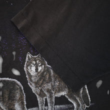 Load image into Gallery viewer, Vintage Wolf Night Scene Graphic T Shirt - XXL