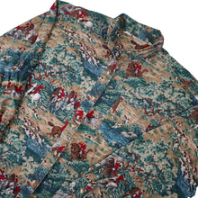 Load image into Gallery viewer, Vintage Gotcha Covered Classic Fox Hunting Pattern Button Up Shirt - L