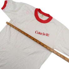 Load image into Gallery viewer, True Vintage Velva Sheen "Coke is It!" Ringer T Shirt - M