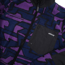 Load image into Gallery viewer, Stussy Purple Camo Fleece Jacket - S