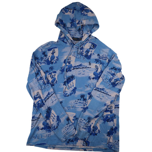 Polo Ralph Lauren Hawaiian Aloha Palm Print Hoodie - M
