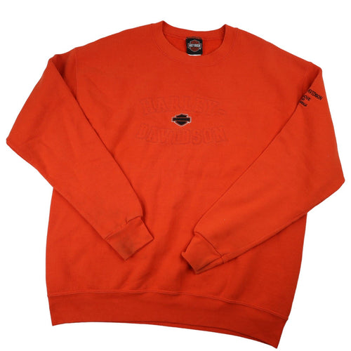 Vintage Harley Davidson Embossed Spellout Sweatshirt - XL
