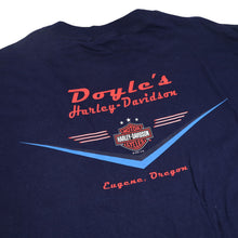 Load image into Gallery viewer, Vintage Y2k Harley Davidson Flame Spellout Graphic T Shirt - L