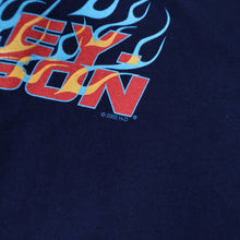 Load image into Gallery viewer, Vintage Y2k Harley Davidson Flame Spellout Graphic T Shirt - L