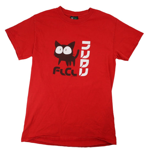 Vintage 1999 FLCL Fooly Cooly Broccoli Anime Black Cat Graphic T Shirt - S