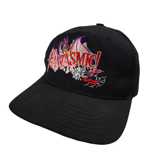 Vintage Disney Fantasmic! Dragon Sorcerer Mickey Embroidered Snapback Hat - OS