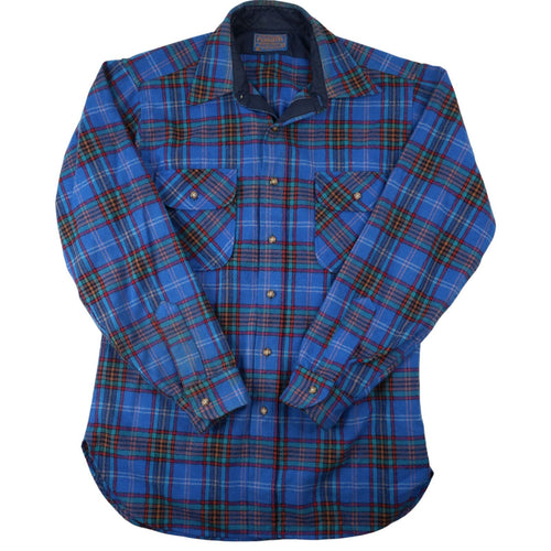 Vintage Pendleton %100 Wool Plaid Button Up Shirt - M