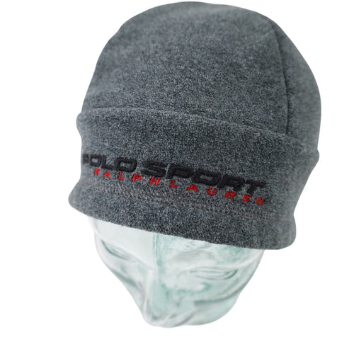 Vintage 90s Polo Sport Ralph Lauren Spellout Fleece Beanie - OS