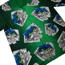 Load image into Gallery viewer, Vintage Y2k DC Clothing Polyester Joker Card Button Up Shirt - XL