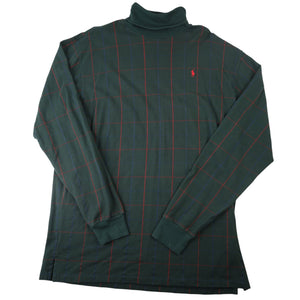 Vintage Polo Ralph Lauren Grid Pattern Turtle Neck Shirt - L
