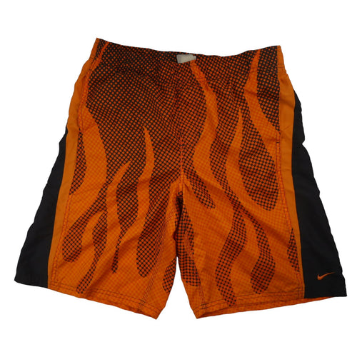 Vintage Y2k Nike Flame Swim Shorts - S