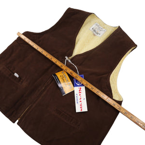 NWT True Vintage Grais Sherpa lined Suede Vest - L