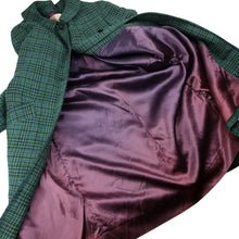 Load image into Gallery viewer, Vintage Pendleton Houndstooth Wool Satin Lined Overcoat - WMNS L