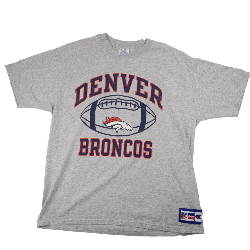 Vintage 90s Champion Denver Broncos Graphic T Shirt - XL