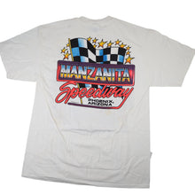 Load image into Gallery viewer, Vintage Manzanita Speedway Sprint Car Racing War Graphic T Shirt - L