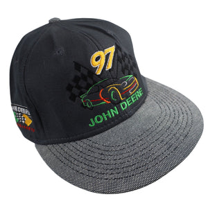 Vintage Nascar John Deere Racing Snapback Hat - OS