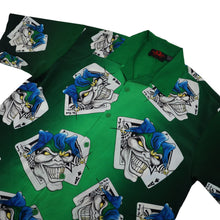 Load image into Gallery viewer, Vintage Y2k DC Clothing Polyester Joker Card Button Up Shirt - XL