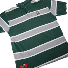 Load image into Gallery viewer, Vintage 90s Disney Mickey Varsity Squad Striped Polo Shirt - XL