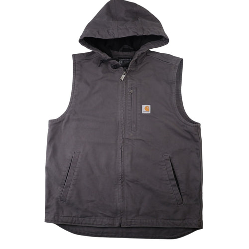 Carhartt Fleece Lined Canvas Hooded Vest - M