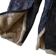 Load image into Gallery viewer, Vintage WWII BuAero US Navy M-446 Sheep Skin Shearling Bomber Trousers - L