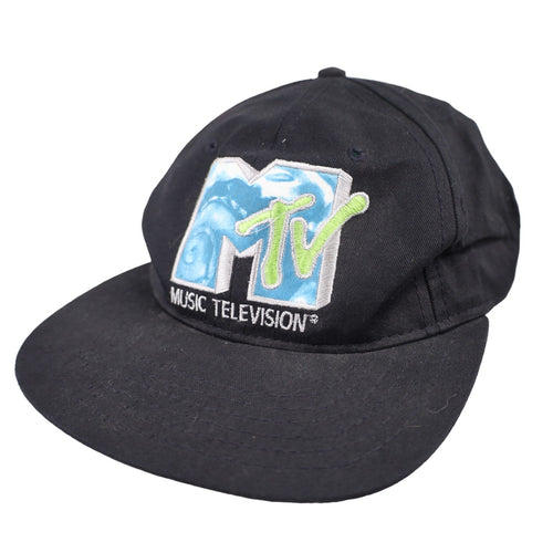 Vintage 90s MTV Music Television Patch Snapback Hat - OS