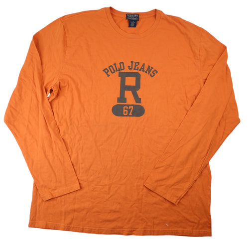 Vintage Polo Ralph Lauren Jeans Co Spellout Long Sleeve T Shirt - L