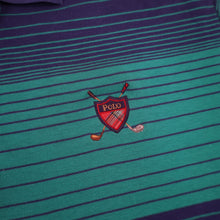 Load image into Gallery viewer, Vintage Polo Golf Ralph Lauren Crest Striped Polo Shirt - L