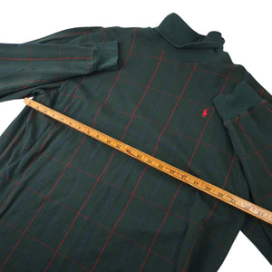 Vintage Polo Ralph Lauren Grid Pattern Turtle Neck Shirt - L