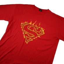 Load image into Gallery viewer, Vintage Marvel shirts Superman Flaming Logo Graphic T Shirt