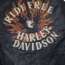 Load image into Gallery viewer, Vintage Harley Davidson Embroidered "Ride Free" Leather Vest - S