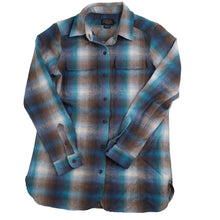 Load image into Gallery viewer, Pendleton Shadow Plaid Wool Flannel Button Up Shirt - WMNS S