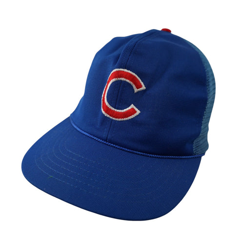 Vintage 80s Chicago Cubs Mesh Trucker Hat - OS