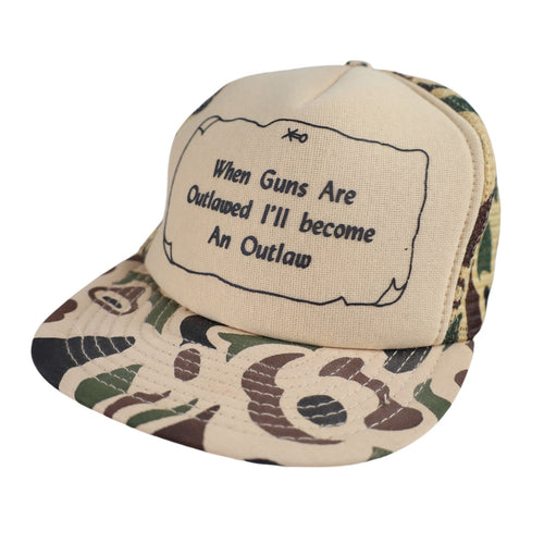 Vintage 2A Outlaw Camo Mesh Trucker Hat - OS