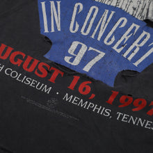 Load image into Gallery viewer, Distressed Vintage 1997 Elvis in Concert Band Tee - L