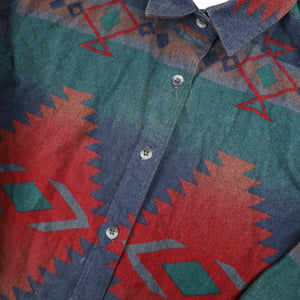 Vintage Woolrich Southwestern Aztec Print Flannel Button Down Shirt - S