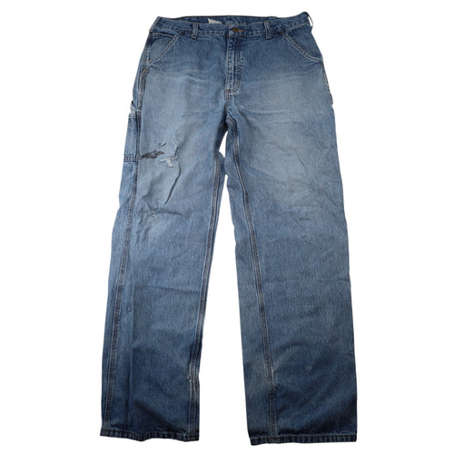 Vintage Distressed Carhartt B13 Denim Work Jeans - 36