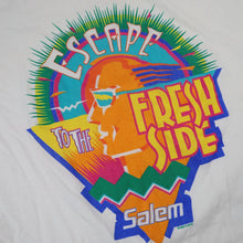 Load image into Gallery viewer, Vintage 1992 Salem Cigarettes Fresh Wrap Graphic Advertisement T Shirt XL